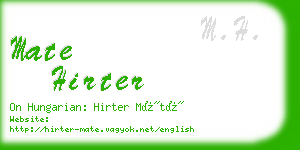 mate hirter business card